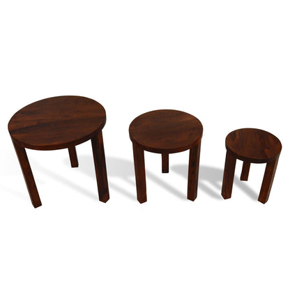 Trio Sheesham Nesting Stools
