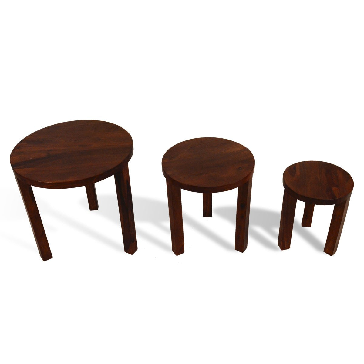 Trio Sheesham Nesting Stools