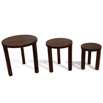Trio Sheesham Nesting Stools
