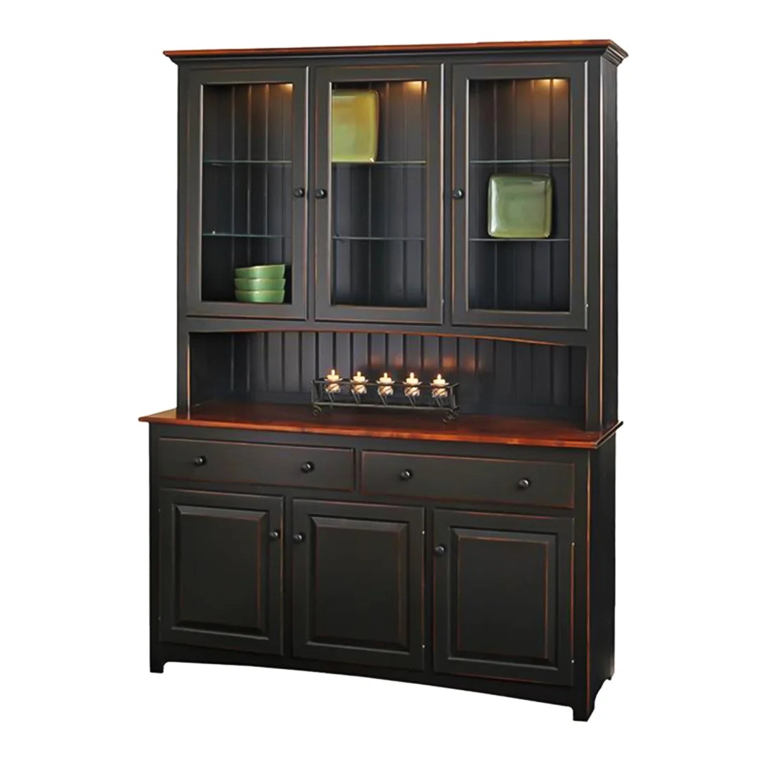 Espresso Side Board Hutch